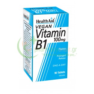 HEALTH AID - Vitamin B1 (Thiamin HCL) 100mg Prolonged Release tabs 90s Αυπνία