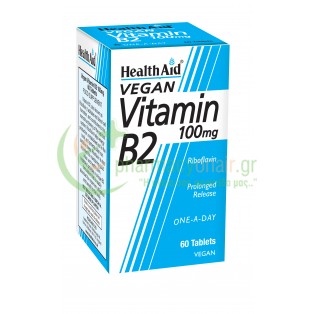 HEALTH AID - Vitamin B2 (Riboflavin) 100mg Prolonged Release tabs 60s
