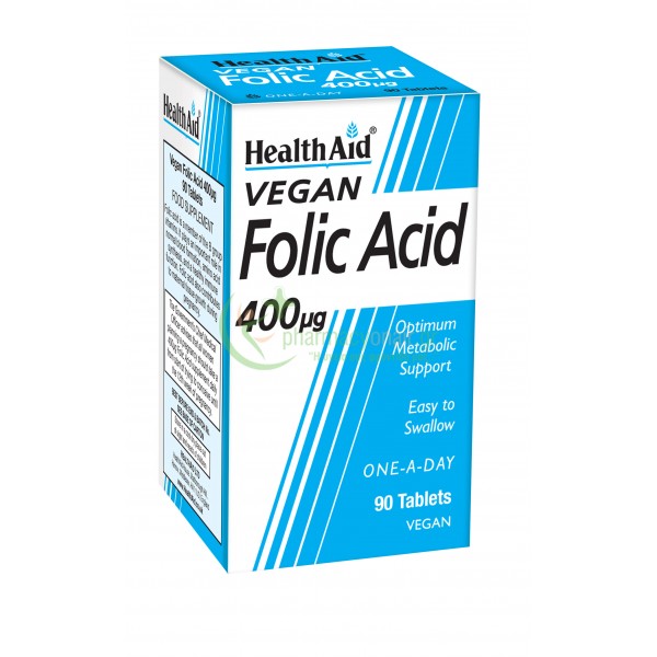 HEALTH AID - Folic Acid 400mg tabs 90s Τριχόπτωση HEALTH AID - Folic Acid 400mg tabs 90s Τριχόπτωση