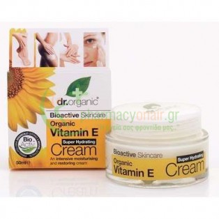 DR.ORGANIC - Organic Vitamin E Super Hydrating Cream 50mL Ενυδάτωση - Λάμψη