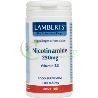 LAMBERTS - Vitamin B Nicotinamide 250mg tabs 100s