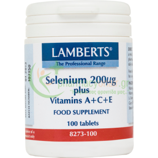 LAMBERTS - Selenium 200μg με βιταμίνες A+C+E tabs 100s