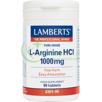  LAMBERTS - L –Arginine HCI 1000mg tabs 90s