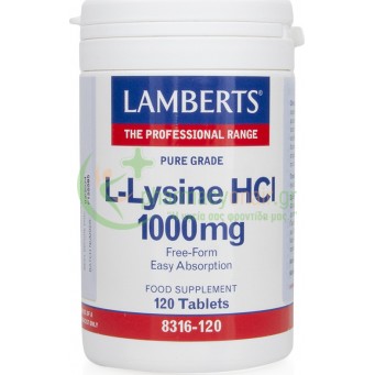 LAMBERTS - L-Lysine 1000mg tabs 120s