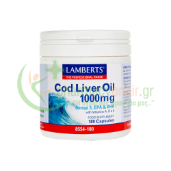 LAMBERTS - Cod Liver Oil 1000mg caps 180s