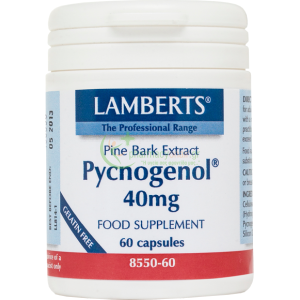 LAMBERTS - Pycnogenol 40mg caps 60s Αντιοξειδωτικά - Αποτοξινωτικά
