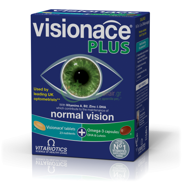 VITABIOTICS - Visionace Plus tabs 28s caps 28s Βιταμίνες για τα Μάτια VITABIOTICS - Visionace Plus tabs 28s caps 28s Βιταμίνες για τα Μάτια