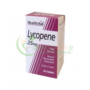 HEALTH AID - Lycopene 25mg tabs 30s Αντιοξειδωτικά - Αποτοξινωτικά