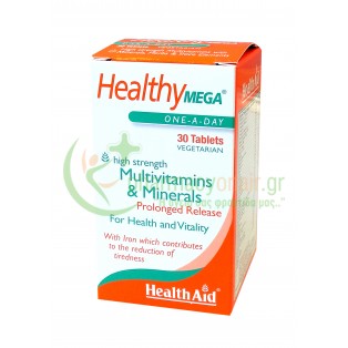 HEALTH AID - Healthy MEGA Multivitamins & Minerals tabs 30s Ατονία - Κόπωση