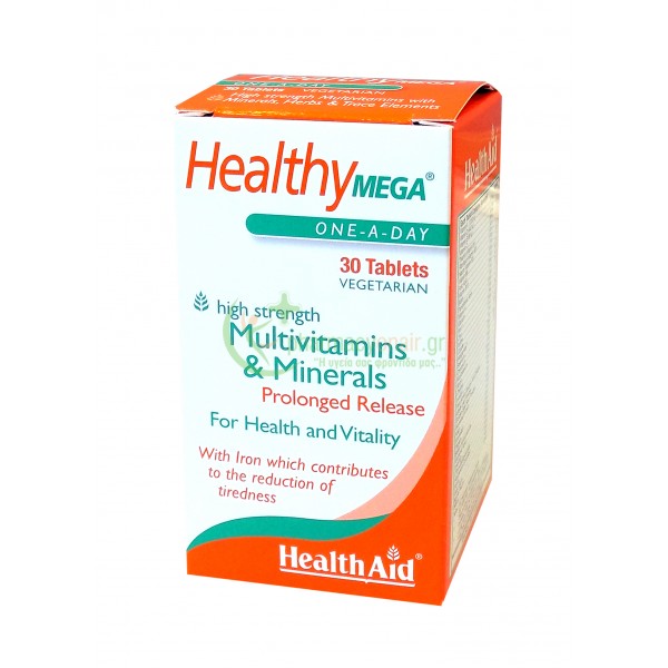 HEALTH AID - Healthy MEGA Multivitamins & Minerals tabs 30s Ατονία - Κόπωση