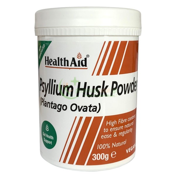 HEALTH AID - Psyllium Husk Fibre Powder 300gr Δυσκοιλιότητα HEALTH AID - Psyllium Husk Fibre Powder 300gr Δυσκοιλιότητα