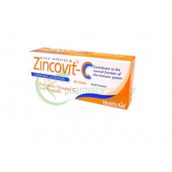 HEALTH AID - Zincovit-C chewble tabs 60s (Μασώμενα Δισκία)