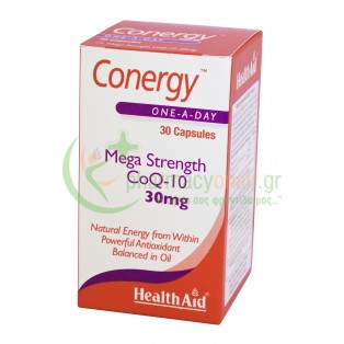 HEALTH AID - Conergy CoQ10 30mg caps 30s Αντιοξειδωτικά - Αποτοξινωτικά