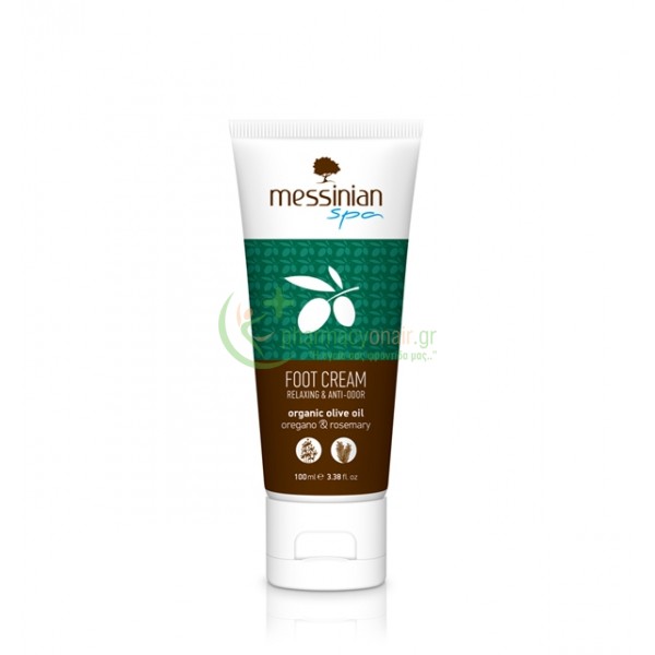 MESSINIAN SPA - Κρέμα Ποδιών Ρίγανη & Δενδρολίβανο 100mL Πρησμένα - Κουρασμένα Πόδια
