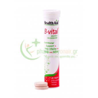 HEALTH AID - B-Vital αναβράζοντα tabs 20s (Γεύση Βερύκοκο)