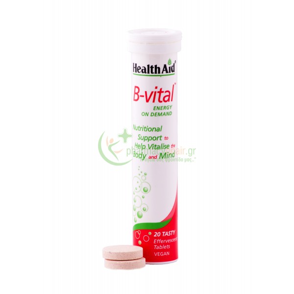 HEALTH AID - B-Vital αναβράζοντα tabs 20s (Γεύση Βερύκοκο) Ενίσχυση Άμυνας Οργανισμού