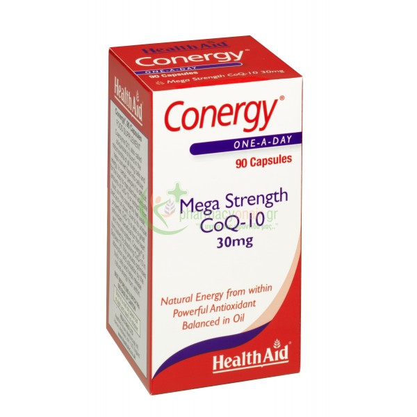 HEALTH AID - Conergy CoQ10 30mg Economy caps 90s Ατονία - Κόπωση HEALTH AID - Conergy CoQ10 30mg Economy caps 90s Ατονία - Κόπωση