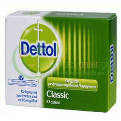DETTOL - Classic Μπάρα Σαπουνιού με Ανιβακτηριδιακό Παράγοντα 100gr