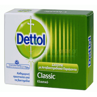 DETTOL - Classic Μπάρα Σαπουνιού με Ανιβακτηριδιακό Παράγοντα 100gr