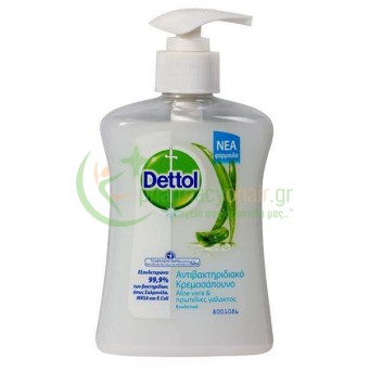 DETTOL - Αντιβακτηριδιακό Ενυδατικό Υγρό Κρεμοσάπουνο Αντλία 250mL