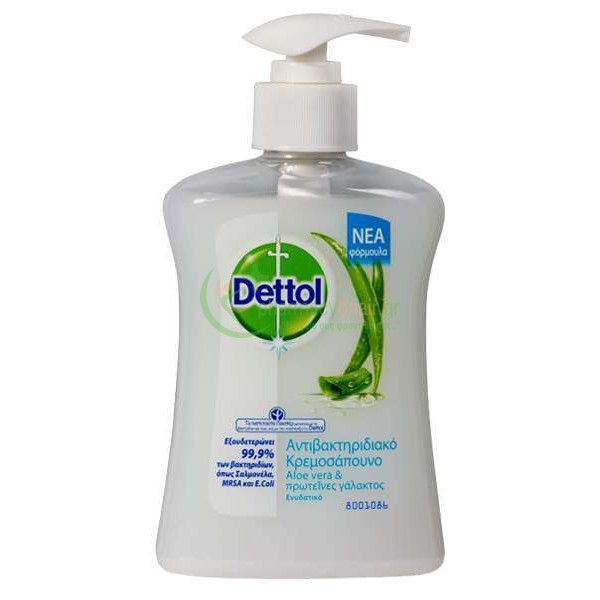 DETTOL - Αντιβακτηριδιακό Ενυδατικό Υγρό Κρεμοσάπουνο Αντλία 250mL 