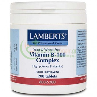 LAMBERTS - Vitamin B 100 Complex tabs 200s