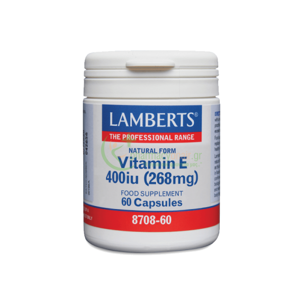LAMBERTS - Natural Form Vitamin E 400iu caps 60s Ενίσχυση Άμυνας Οργανισμού LAMBERTS - Natural Form Vitamin E 400iu caps 60s Ενίσχυση Άμυνας Οργανισμού