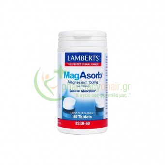 LAMBERTS - Magnesium MagAsorb 150mg tabs 60s