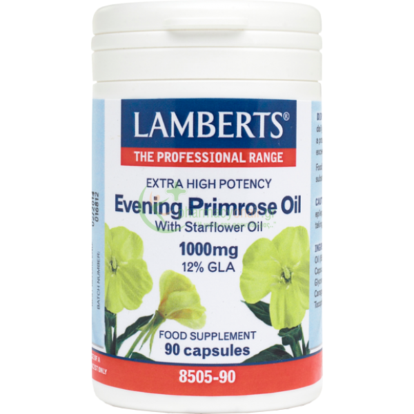 LAMBERTS - Evening Primrose Oil & Starflower Oil 1000mg caps 90s Εμμηνόπαυση LAMBERTS - Evening Primrose Oil & Starflower Oil 1000mg caps 90s Εμμηνόπαυση