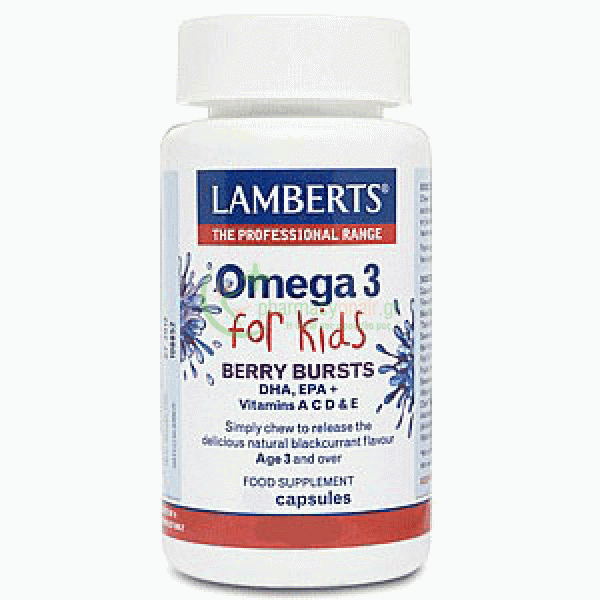 LAMBERTS - Omega 3 for Kids caps 30s (Γεύση Βατόμουρο) Νοητική Υγεία - Ενίσχυση Μνήμης - Συγκέντρωση LAMBERTS - Omega 3 for Kids caps 30s (Γεύση Βατόμουρο) Νοητική Υγεία - Ενίσχυση Μνήμης - Συγκέντρωση