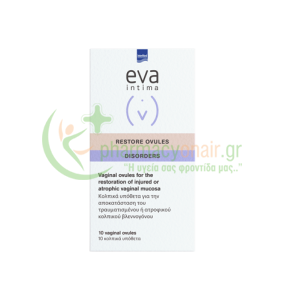 INTERMED - Eva Restore Ovules Κολπικά Υπόθετα με Υαλουρονικό Οξύ 12.5mg 10τμχ