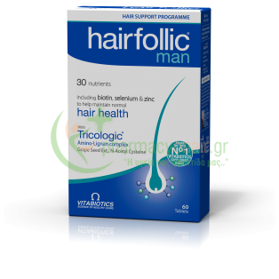 VITABIOTICS - Wellman Hairfollic Man Tricologic tabs 60s Αντιμετώπιση Τριχόπτωσης