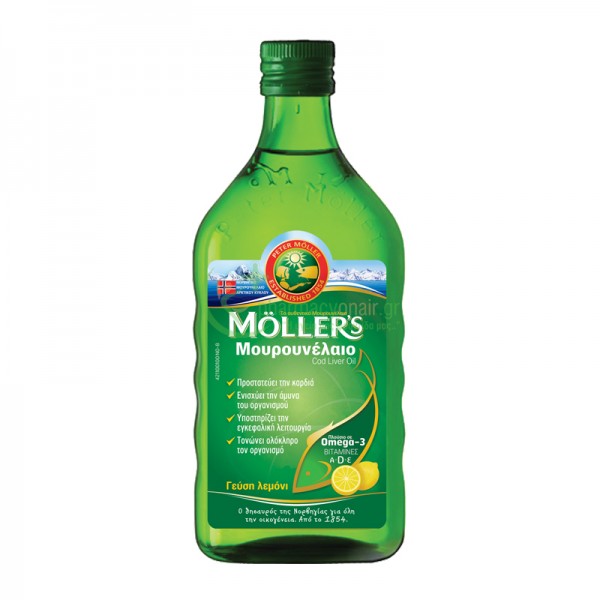MOLLER'S - Cod Liver Oil (Μουρουνέλαιο) Λεμόνι 250mL Χοληστερίνη - Λιπίδια MOLLER'S - Cod Liver Oil (Μουρουνέλαιο) Λεμόνι 250mL Χοληστερίνη - Λιπίδια