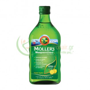 MOLLER'S - Cod Liver Oil (Μουρουνέλαιο) Λεμόνι 250mL Χοληστερίνη - Λιπίδια