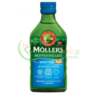 MOLLER'S - Cod Liver Oil (Μουρουνέλαιο) Tutti Frutti 250mL