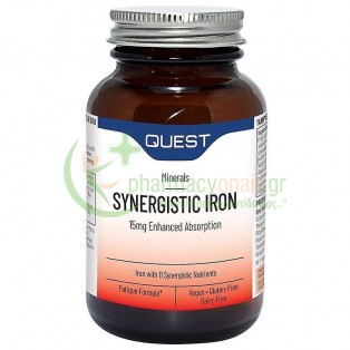 QUEST - Synergistic Iron 15mg with B Complex & Vitamin C tabs 30s Ενίσχυση Άμυνας Οργανισμού