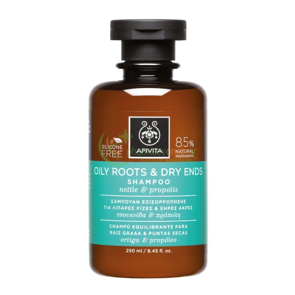 APIVITA - Oily Roots & Dry Ends Σαμπουάν Εξισορρόπησης για Λιπαρές Ρίζες και Ξηρές Άκρες με Τσουκνίδα & Πρόπολη 250mL Σαμπουάν - Conditioner Μαλλιών APIVITA - Oily Roots & Dry Ends Σαμπουάν Εξισορρόπησης για Λιπαρές Ρίζες και Ξηρές Άκρες με Τσουκνίδα & Πρόπολη 250mL Σαμπουάν - Conditioner Μαλλιών