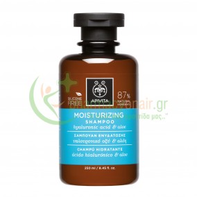 APIVITA - Moisturizing Σαμπουάν Ενυδάτωσης με Αλόη & Υαλουρονικό Οξύ 250mL