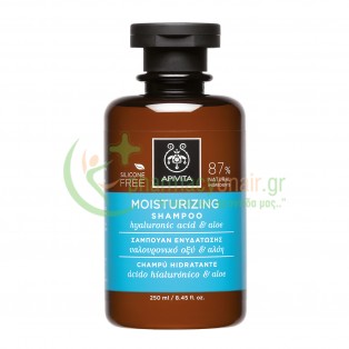 APIVITA - Moisturizing Σαμπουάν Ενυδάτωσης με Αλόη & Υαλουρονικό Οξύ 250mL