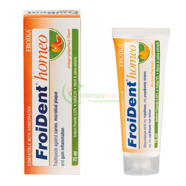 FROIKA - Froiplak Homeo Toothpaste Orange-Grapefruit 75mL Οδοντόκρεμες