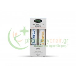 POWER HEALTH - Hydrolytes Sports με ΣΤΕΒΙΑ tabs 20s ( Αναβράζοντα Δισκία ) & ΔΩΡΟ Βιταμίνη C 500mg αναβράζοντα tabs 20s