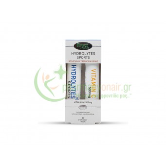POWER HEALTH - Hydrolytes Sports με ΣΤΕΒΙΑ tabs 20s ( Αναβράζοντα Δισκία ) & ΔΩΡΟ Βιταμίνη C 500mg αναβράζοντα tabs 20s
