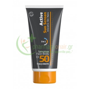 FREZYDERM - Active Sun Screen Sensitive Face-Body SPF50 150mL Αντηλιακά Προσώπου
