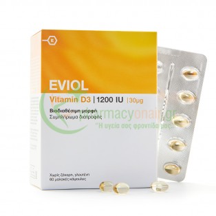 EVIOL - Vitamin D3 1200iu caps 60s