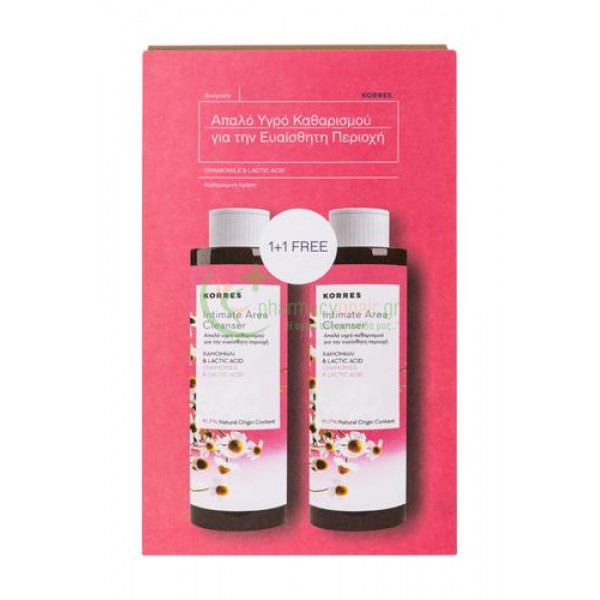 KORRES - 1+1 Intimate Cleanser με Χαμομήλι & Lactic Acid 250mL Καθαρισμός Ευαίσθητης Περιοχής KORRES - 1+1 Intimate Cleanser με Χαμομήλι & Lactic Acid 250mL Καθαρισμός Ευαίσθητης Περιοχής