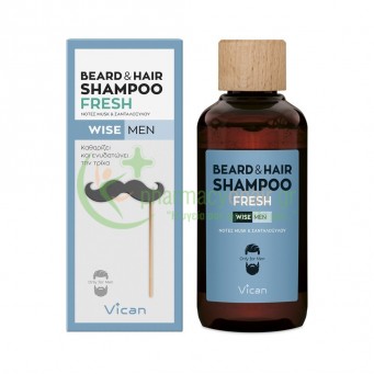 VICAN - Wise Men Beard & Hair Shampoo Fresh 200mL