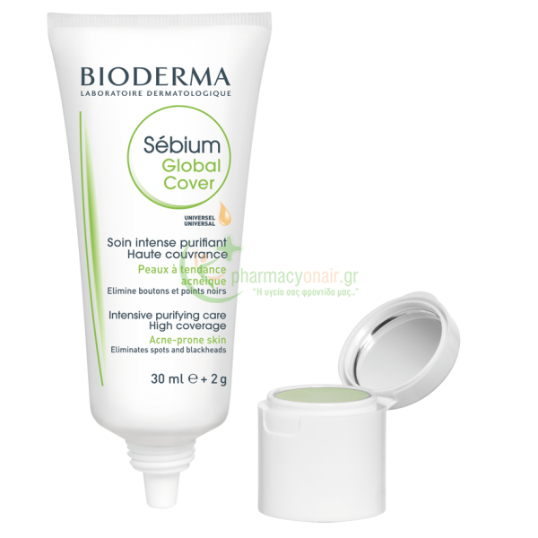 BIODERMA - Sebium Global Cover 30mL Ενυδάτωση - Λάμψη