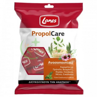 LANES - PropolCare Καραμέλες με Ευκάλυπτο & Μέντα 54gr