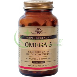 SOLGAR - Omega-3 Triple Strength softgels 50s Αρθρώσεις & Οστά