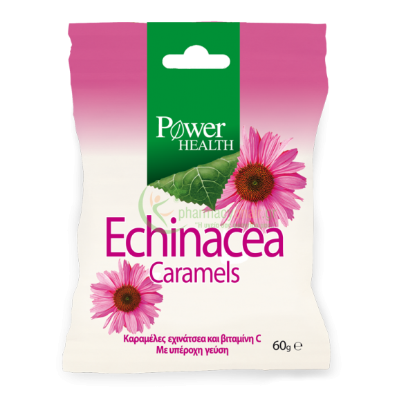 POWER HEALTH - Echinacea Caramels 60gr Καραμέλες - Παστίλιες για το Λαιμό